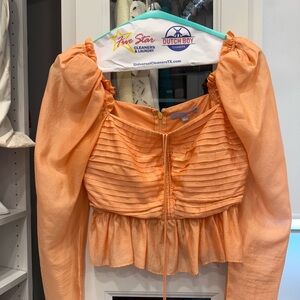 ANTONIO MELANI Orange Ruched Blouse